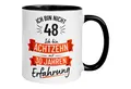 Momentals Tasse 48 Geburtstag Mann – „Nicht 48 – Ich hab Erfahrung“ – Geschenk Männer, Gratis Versand · Links-&Rechtshänder · Spülmaschinenfest