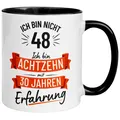 Tasse 48 Geburtstag Mann – „Nicht 48 – Ich hab Erfahrung“ – Geburtstagsgeschenk