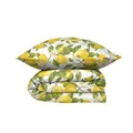 Schiesser Bettwäscheset Limona | Renforcé | 2-teilig | Floral | 100% Baumwolle | Oeko-TEX® Made IN Green Zertifiziert | Reißverschluss | 135x200 cm + 80x80 cm | Gelb