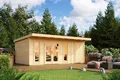 Gartenhaus Blockhaus  Pultdach 44 mm Sizilien 2 595x350 cm Lasita