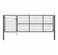 vidaXL Gartentor Gartentor mit Pfosten Stahl 350 x 100 cm Anthrazit