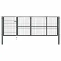 vidaXL Gartentor mit Pfosten Stahl 350 x 100 cm Anthrazit NEU
