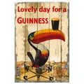 Wooden Guinness Sign With Toucan On Weathervane