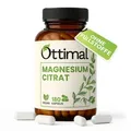Magnesiumcitrat Hochdosiert Kapseln 180 St. (107% NRV / 2 Monats) 2400 mg, davon 400 mg Elementares Magnesium ohne Zusatzstoffe - Labor in DE