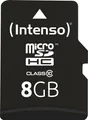 Intenso 8 GB microSDHC Karte Class 10 inkl. SD-Adapter