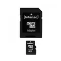 Intenso microSDHC 8GB Class 10 Speicherkarte inkl. SD-Adapter, schwarz