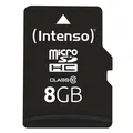Intenso 8 GB microSDHC Class 10 inklusive SD-Adapter, Schwarz, 40 MB/s, BRANDNEU