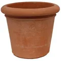 Hirsch Terracotta Pflanzkübel Vaso Liscio Toskana Impruneta, massiv - stabil - schön 45 cm x 40 cm x 45 cm