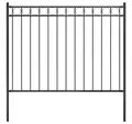vidaXL Gartenzaun Gartenzaun ASSEN Stahl 1,7 x 1,2 m Schwarz, (1-St)