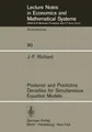 J. -F. Richard | Posterior and Predictive Densities for Simultaneous Equation...