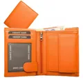 Geldbörse Geldbörse Nappa-Leder Kombibörse Orange (1-tlg)