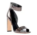 Halston Marylan Anthra Pumps High-Heel-Sandalette Breiter Knöchelriemen mit Rutsche, Versteckte Schnalle