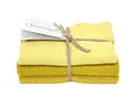Solwang Putzlappen 3er Set, gestrickte Wischtücher aus Baumwolle (Safran Kombi)