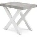 KONSOLENTISCH ausziehbar 58 bis 160cm, für 8 Gäste, weiß zementgrau, 90/58/73cm