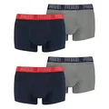 PUMA 4 er Pack Short Boxer Boxershorts Men Pant Unterwäsche kurz 100000884, Farbe:006 - Blue/Grey Melange, Bekleidungsgröße:L