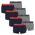 PUMA 8 er Pack Short Boxer Boxershorts Men Pant Unterwäsche kurz 100000884, Farbe:006 - Blue/Grey Melange, Bekleidungsgröße:L