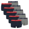 PUMA 10 er Pack Short Boxer Boxershorts Men Pant Unterwäsche kurz 100000884, Farbe:006 - Blue/Grey Melange, Bekleidungsgröße:L