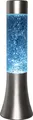 30 cm große Glitzerlavalampe mit silbernem Sockel und blauer Flüssigkeit