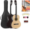 7/8 Linkshänder Akustikgitarre Kinder Anfänger Konzertgitarre Starter Set Lernen