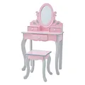 Fantasy Fields Kinder Schminktisch mit Spiegel und Hocker Frisiertisch Roze TD-12851A