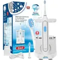 Genius Elektrische Zahnbürste Elektrische Zahnbürste inkl. Munddusche 8tlg Genius Dental Hydro weiß