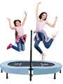 Ovales Trampolin 92×142 cm klappbar höhenverstellbarer Haltegriff geräuscharm...