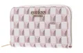 GUESS Laurel Zip Around M Geldbörse Light Pink Logo rosa weiß Neu