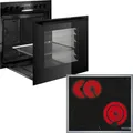 Bosch HND611LS67 - Einbauherd & Elektrokochfeld mit 5 Jahre Garantie, HEB517BB3 & NKN645GA2E, Mit Rahmen aufliegend, 60 cm