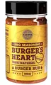 Burger's Heart BBQ Burger Rub – 100 % natürliches BBQ‑Gewürz – Klassische Gewürzmischung für besonders schmackhafte Burger – Rind, Schwein, Geflügel, Veggie Patties – Großes Glas (190 g)
