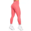 Smilodox Leggings Cetrina, Push Up Scrunch Leggings mit Schriftzug Fitness & Alltag Seamless, High Waist, Scrunch Sporthose, Atmungsaktiv, Blickdicht rosa L