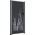 vidaXL Gartentor Anthrazit 105x180 cm Stahl Gras-Design 153170