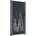 Gartentor Anthrazit 105x180 Cm Stahl Gras-design Vidaxl
