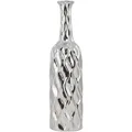Dekovase BASSANIA Steinzeug 45 cm Silber