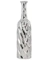 Längliche Vase in silbenfarbener Metall-Optik silbern Bassania