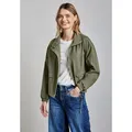 STREET ONE Kurzjacke aus softem Materialmix grün 46 EU