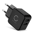 CELLONIC 2 Fach USB Ladegerät: 3.4A, 17W Ladegerät für Handy Smartphone Tablet, Doppel Ladestecker: Dual Anschluss Stecker - Mehrfach Ladeadapter Steckdose Multi Lader Netzstecker Netzteil Charger