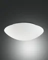 Fabas Luce Deckenleuchte Pandora E27 Ø360mm Weiß Glas, made in Italy
