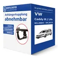 Oris Anhängerkupplung abnehmbar für VW Caddy III / Life Typ 2KB/2KA AHK NEU