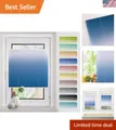 Plissee mit Farbverlauf 90x130cmBxH Blau-Weiß plissees klemmfix ohne Bohen Bl...
