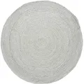 Ethno Boho Deko Jute Teppich Abrila Rund 80cm Creme