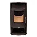 Justus wasserf. Kaminofen | Island Aqua 2.0 |10 kW| Stahl Schwarz