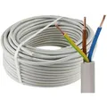 Emskabel  Stromleitung "NYM-J", 50m, isoliert 3G1,5, grau, Außen-Ø 8,2mm, Ring