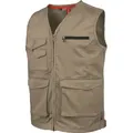 Würth MODYF Arbeitsweste Stretch X für Herren Stylische Handwerkerweste für In-/Outdoor beige|braun M