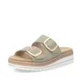 Remonte Damen Klassische Sandalen D0Q66, Frauen Sandalen,lose Einlage,Sommerschuhe,Freizeitschuhe,offene Schuhe,Strandschuhe,grün (52),44 EU