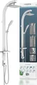 SCHÜTTE Duschpaneel MADAGASKAR, Duschsystem mit Regendusche ohne Armatur, Duschbrause, Duschset Weiß