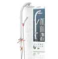 SCHÜTTE MADAGASKAR Rain Shower with Hand Shower, Shower System in White
