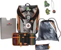 DerDieDas ErgoFlex MAX LED Schulranzenset 5-teilig Cyber Dino mehrfarbig