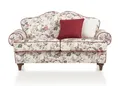 Furn.Design Sofa Elita, 2-Sitzer in beige mit Blumenmuster, Landhausstil, mit Bonell Federkern