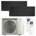 DAIKIN Multisplit Klimaanlage | Stylish | schwarz | 2,0 kW + 2,0 kW