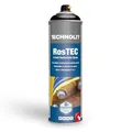 TECHNOLIT RosTEC 4-Fach Rostschutz Spray 500 ml, Farbspray, Rostschutzspray, Korrosionsschutz, Grundierung, RAL 9005 tiefschwarz